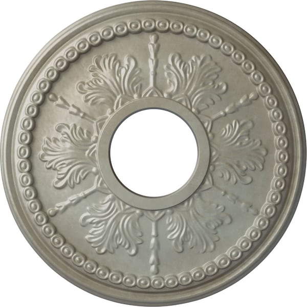Ekena Millwork Tirana Ceiling Medallion (Fits Canopies up to 4 3/4"), 13 7/8"OD x 3 3/4"ID x 1 1/4"P, Flash Gold CM13TIFLS - main